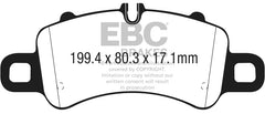EBC 2016+ Porsche Boxster 718 (Iron Rotors Only) 2.5L Turbo Yellowstuff Front Brake Pads