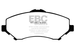 EBC 08-11 Chrysler Town & Country 3.3 Extra Duty Front Brake Pads