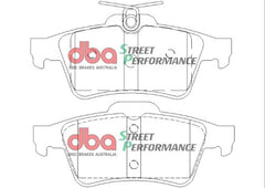 وسادات الفرامل الخلفية SP Performance لسيارة شيفروليه كوبالت DBA 08-10 (الدوار الخلفي)