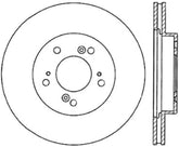 StopTech 97-01 Acura Integra Cryo Slotted Front Left Sport Brake Rotor