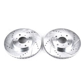 Power Stop 93-96 Honda Prelude Front Evolution Drilled & Slotted Rotors - Pair