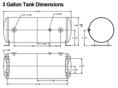نظام تسوية ضاغط الهواء التناظري رباعي الاتجاهات سعة 3 جالون من Ridetech