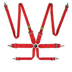OMP First 3+2" 6 Point Harness - FIA Approved
