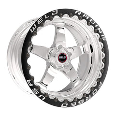 عجلة Weld S71 مقاس 17x10 / 5x120 مم BP / 4.7 بوصة مصقولة من BS (وسادة عالية) - قفل حبة واحدة أسود MT