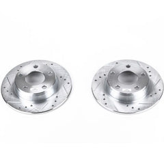 Power Stop 98-04 Audi A6 Quattro Rear Evolution Drilled & Slotted Rotors - Pair