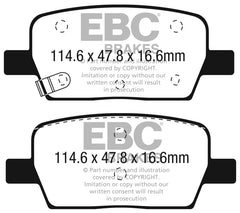 EBC 2015+ Chevrolet Camaro 3.6L (w/Brembo Brakes) Bluestuff Rear Brake Pads