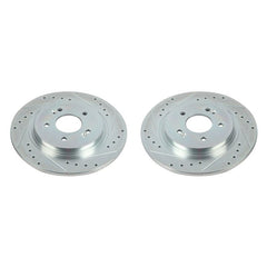 Power Stop 19-20 Hyundai Santa Fe Rear Evolution Drilled & Slotted Rotors - Pair