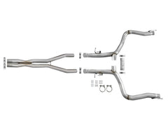 عادم aFe MACH Force-Xp 3in 304 SS Cat-Back 15-20 Dodge Charger Hellcat V8-6.2L/6.4L بدون كاتم صوت