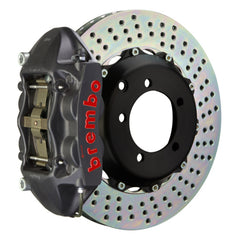 إطارات Brembo Evo VI/VII/VIII/IX من طراز 99-07، إطار خلفي GTS BBK مكون من 4 مكابس مصبوبة مقاس 328x28، مكونة من قطعتين، دوار مثقوب - أسود HA