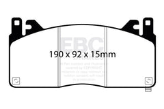 EBC 2015+ Ford Mustang GT350 Bluestuff Front Brake Pads