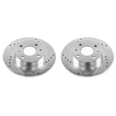 Power Stop 12-18 Fiat 500 Rear Evolution Drilled & Slotted Rotors - Pair