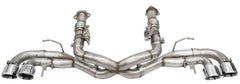 Corsa 20-24 Corvette C8 3in Xtreme Cat-Back Exhaust 4.5in Pol Quad Tips - Integrates stock AFM Valve