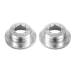 Power Stop 13-16 Ford F-450 Super Duty Rear Drilled & Slotted Rotor - Pair