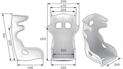 OMP HTE-EVO Fibreglass Seat - FIA Approved (HA/818)