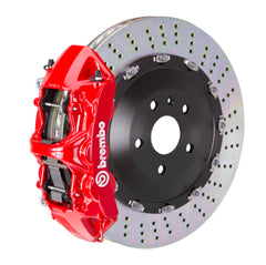 بريمبو SL55 AMG 03-08 (باستثناء السلسلة السوداء) Fr GT BBK 6Pist Cast 405x34 2pc Rotor Drilled-Red