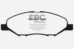 EBC 09-11 Nissan Versa 1.6 Greenstuff Front Brake Pads