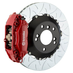 بريمبو 02-05 السلسلة 7 (حتى 3/5 Prod) Rr GT BBK 4Pist Cast 2pc 345x28 2pc Rotor Slot Type3-Red