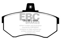وسادات الفرامل الأمامية Greenstuff لسيارة Audi 4000 1.8 EBC 84-87