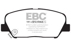 وسادات الفرامل الأمامية Greenstuff لسيارة Kia Optima 2.0 Turbo EBC 11-15