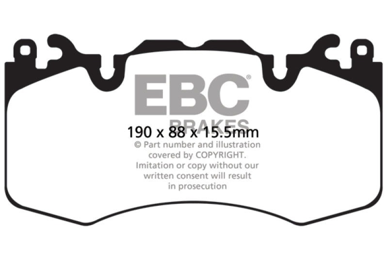 وسادات الفرامل الأمامية لسيارة Land Rover Range Rover 3.0 Supercharged Yellowstuff EBC 13+