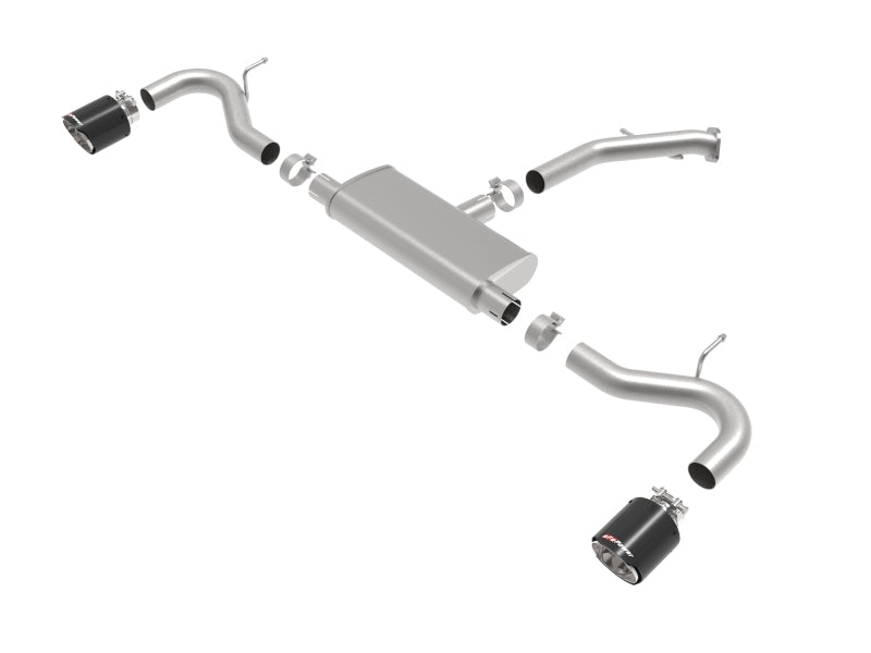نظام عادم خلفي للمحور من ألياف الكربون aFe Takeda مقاس 2.5 بوصة 409 SS لسيارة Hyundai Elantra GT L4-1.6L(t) موديلات 18-20
