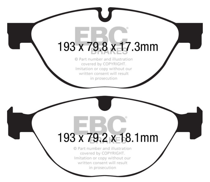 EBC 13+ Jaguar F-Type (Cast Iron Only) 3.0 Supercharged (380) Perf Pkg وسادات فرامل أمامية Redstuff