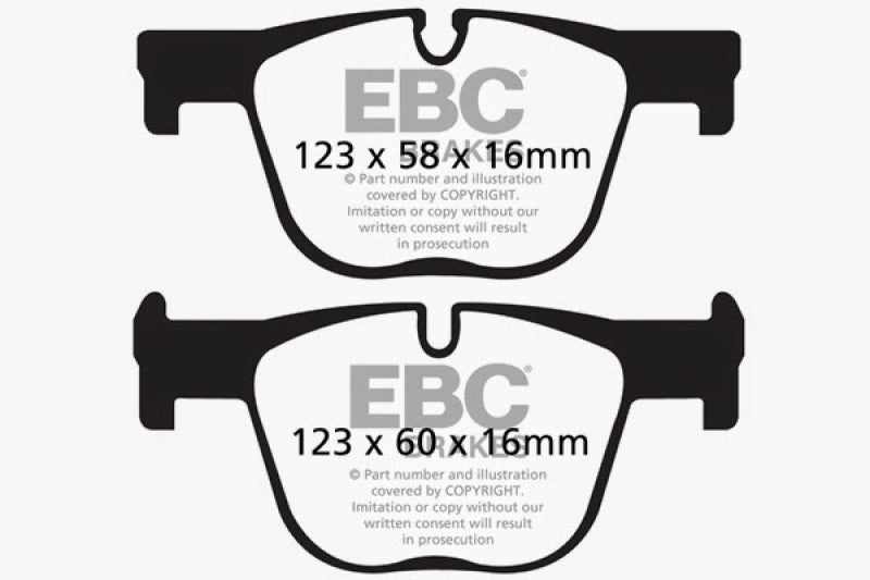 وسادات الفرامل الخلفية من Redstuff لسيارة BMW 335 3.0 Turbo (F30) EBC 12+