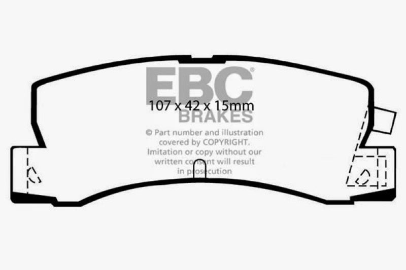 وسادات الفرامل الخلفية من Redstuff لسيارة Toyota Corolla 1.6 EBC 86-92