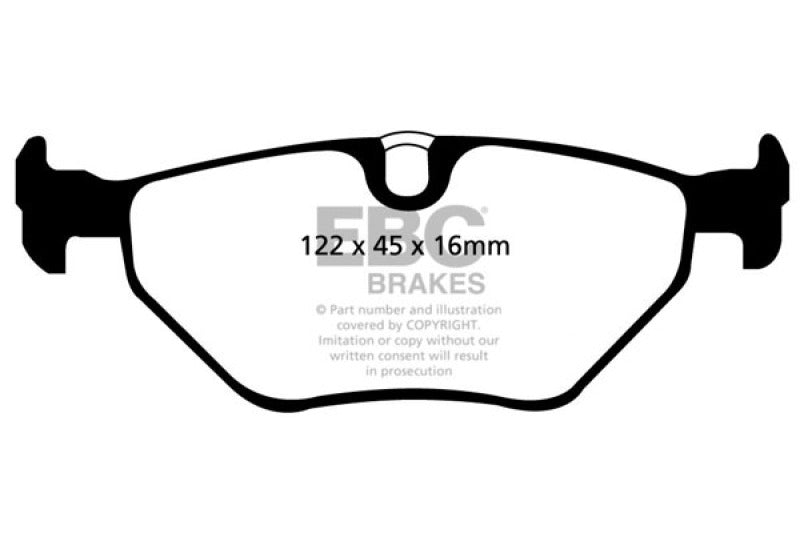 وسادات الفرامل الخلفية Greenstuff لسيارة BMW 525i 2.5 (E39) EBC 01-03