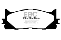 وسادات الفرامل الأمامية Redstuff لسيارة Lexus ES300h 2.5 Hybrid EBC 13+