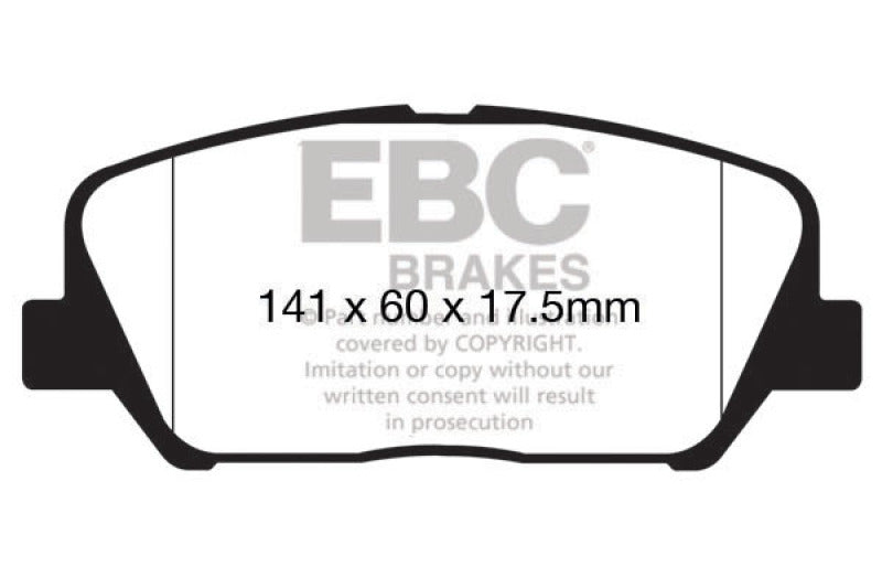 وسادات الفرامل الأمامية Greenstuff لسيارة Hyundai Veloster 1.6 Turbo EBC 12-15