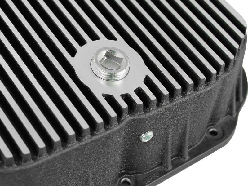 غطاء ناقل الحركة aFe Power Pan مصنوع آليًا من مادة COV Trans Pan لشاحنات دودج ديزل 07.5-11 L6-6.7L (td) مصنوع آليًا