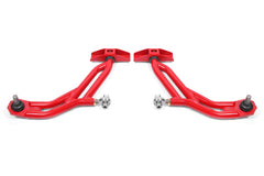 BMR 10-14 Ford Mustang Adj. Lower A-Arms Delrin/Rod End w/ 19mm STD. Ball Joint - Red