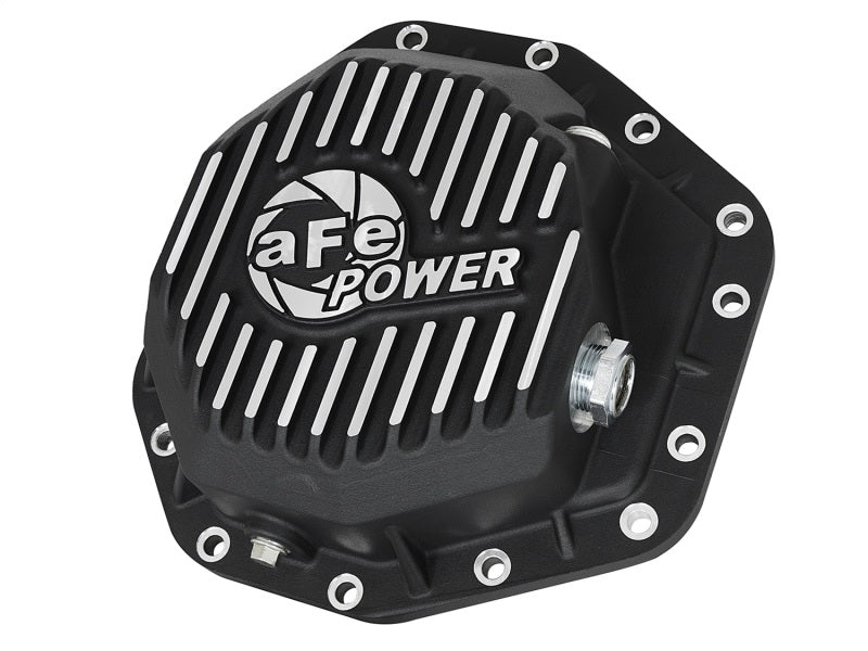 غطاء ترس خلفي aFe Power Pro Ser أسود مع زعانف Mach 2017 Ford Diesel Trucks V8-6.7L(td) Dana M275-14
