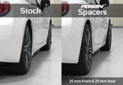 PERRIN 02-14 Subaru WRX / 2004 STI / 13-25 BRZ & Toyota GR86 25mm Wheel Spacers 5x100 56mm CB - Pair