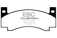 وسادات الفرامل الأمامية من Redstuff EBC 69-71 لسيارة Chrysler 300 7.2
