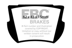 وسادات الفرامل الخلفية Greenstuff لسيارة Lotus Elan 1.6 EBC 66-74