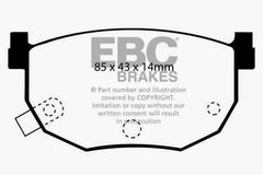 وسادات الفرامل الخلفية Greenstuff لسيارة Hyundai Elantra 2.0 EBC 99-01