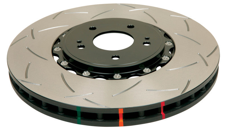 DBA 03-07 350Z / 03-04 G35 مع دوار Brembo أمامي مشقوق من سلسلة 5000 مكون من قطعتين مجمع مع Black Hat