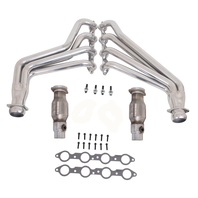 أنابيب عادم طويلة مع محولات لسيارة BBK Camaro LS3 L99 موديل 10-15 - سيراميك فضي مقاس 1-3/4