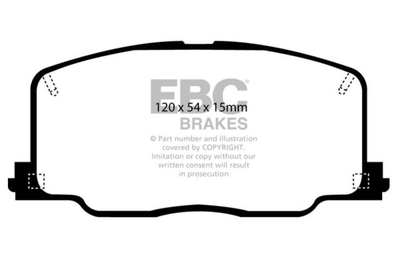 وسادات الفرامل الأمامية Greenstuff لسيارة Lexus ES250 2.5 موديل EBC 90-91