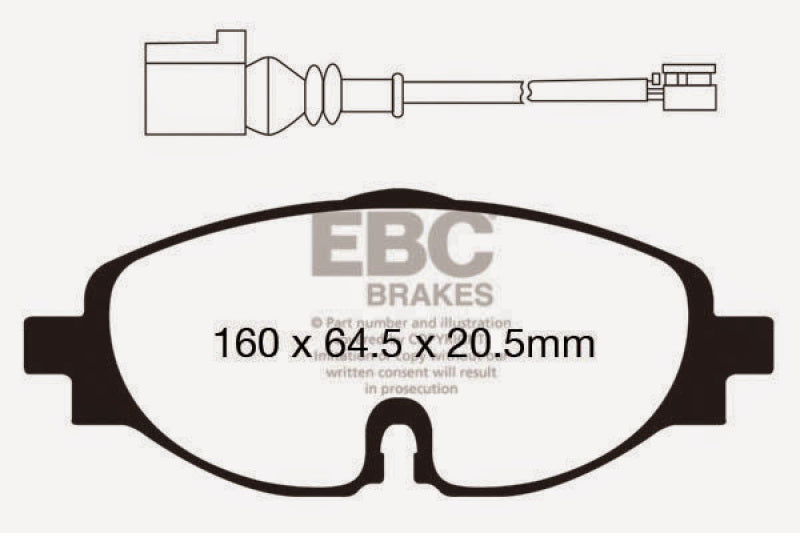 وسادات الفرامل الأمامية Greenstuff EBC 14+ Audi A3 1.8 Turbo