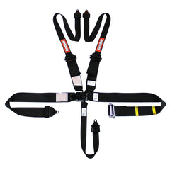 حزام RaceQuip L &amp; L 5pt Ratchet HNR أسود اللون