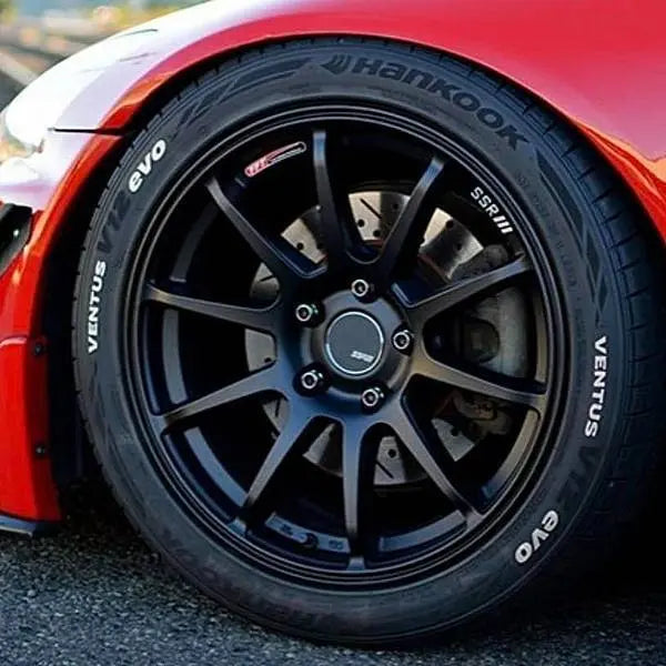 SSR GTV02 17x7.0 5x114.3 42mm Offset Flat Black Wheel