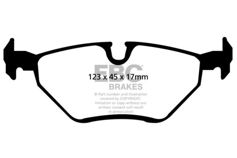 وسادات الفرامل الخلفية من Redstuff لسيارة BMW Z3 2.5 EBC 99-02