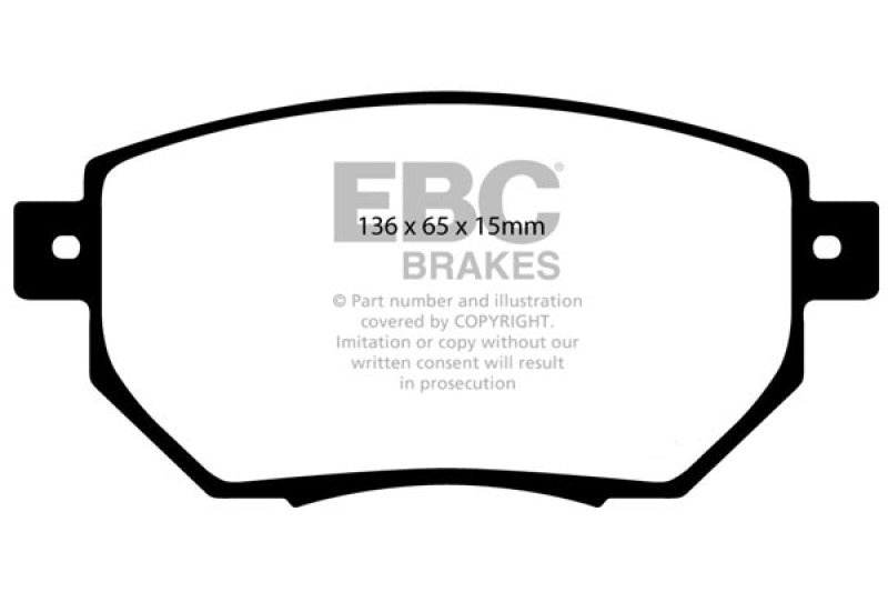 وسادات الفرامل الأمامية Yellowstuff لسيارة Infiniti FX35 3.5 EBC 03-05