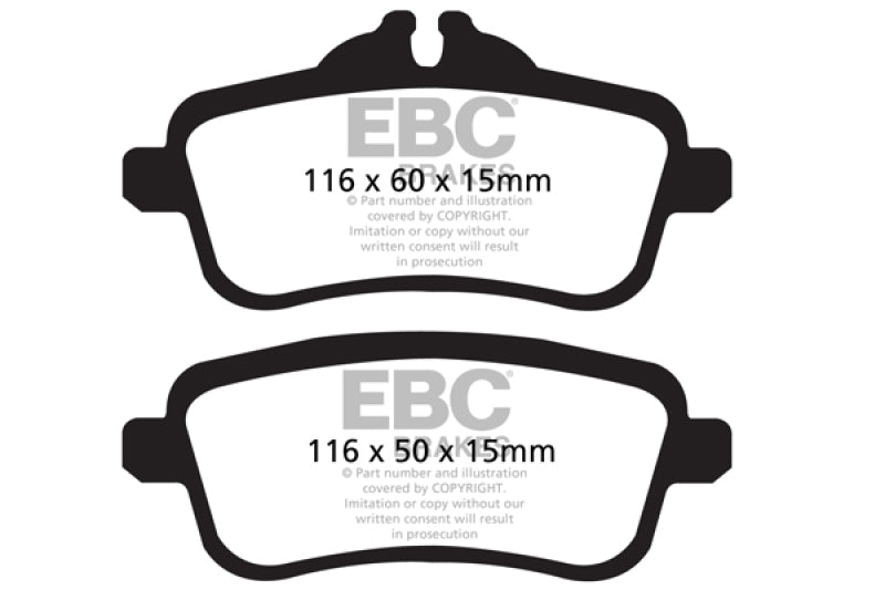 وسادات الفرامل الخلفية EBC 14+ Mercedes-Benz CLA45 AMG 2.0 Turbo Redstuff