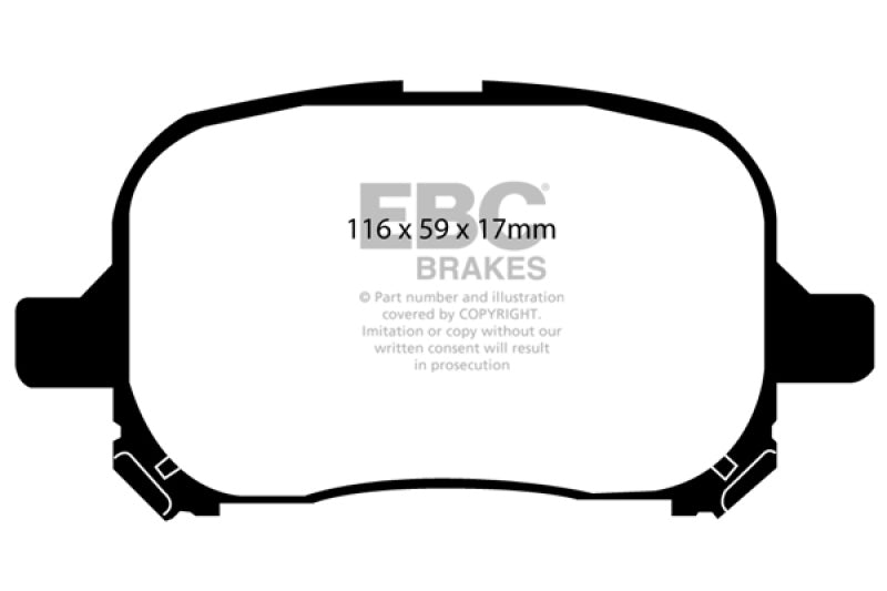 وسادات الفرامل الأمامية Greenstuff لسيارة Lexus ES300 3.0 EBC 97-99