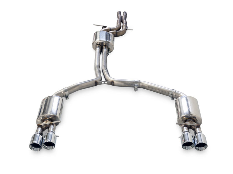 AWE Tuning Audi C7 A7 3.0T Touring Edition Exhaust - أطراف عادم كروم فضية رباعية المخرج