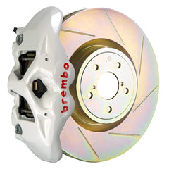 بريمبو 02-07 Impreza/WRX/08-14 WRX GT أمامي BBK 4 مكابس مصبوبة 326 × 30 قطعة واحدة دوار مشقوق نوع 1- أبيض